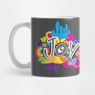 Joy Colorful Art Word Mug